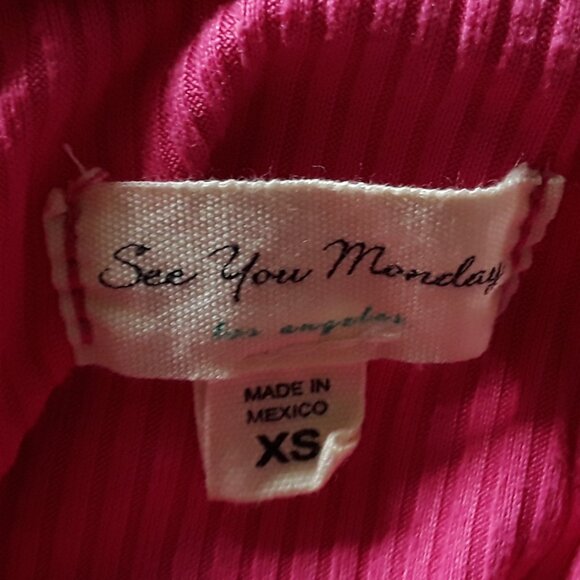 Women's See You Monday Size XS Pink Long Bandeau Dress - Picture 6 of 6